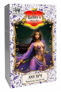 Чай Gabby's 1001 ніч чорний з зеленим зі смаком суниці та тропічних фруктів 100 г (838)
