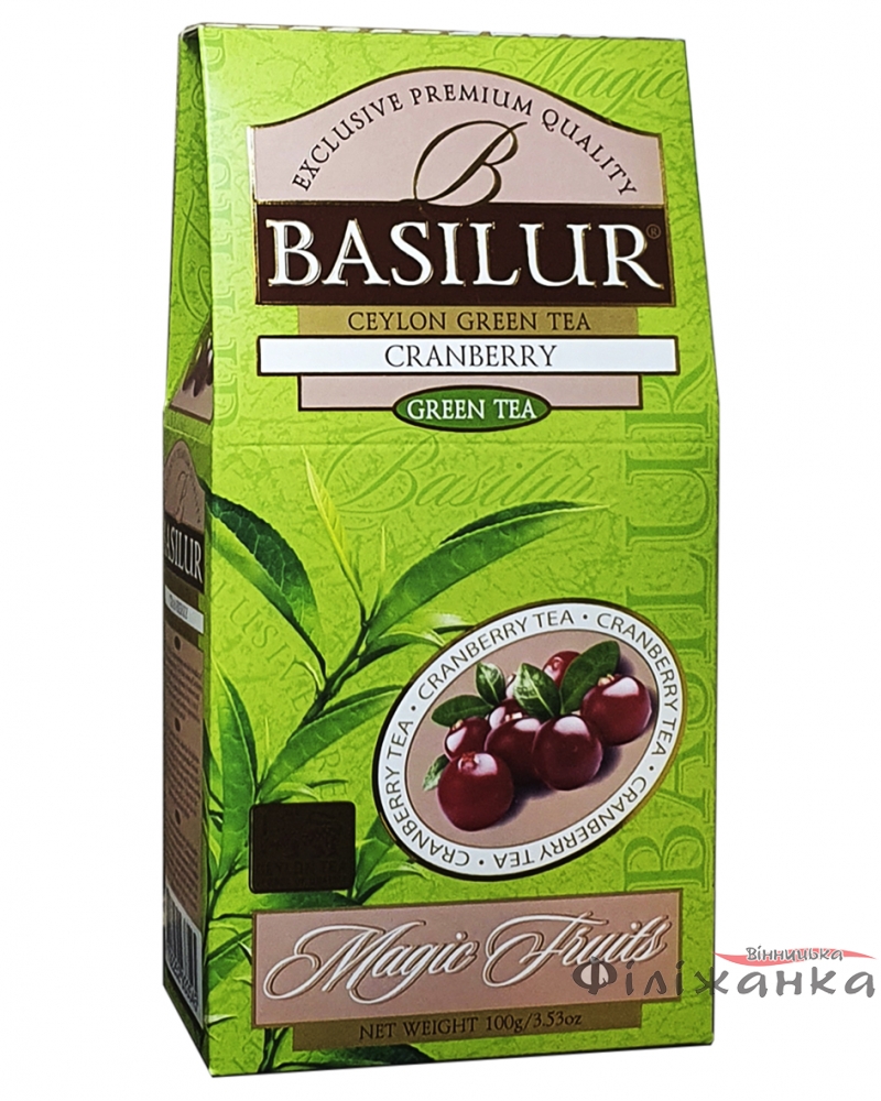 Чай Basilur зелений Магічні Фрукти Журавлина 100 г (56149)
