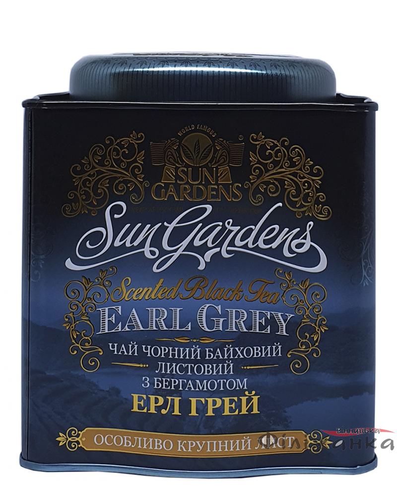 Чай Sun Gardens Earl Grey чорний з бергамотом в металевій банці 150 г (998)