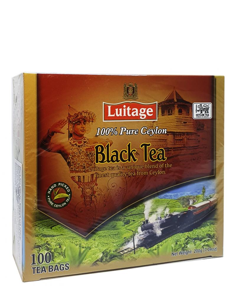 Чай Luitage Black Tea чорний в пакетиках 100 шт х 2 г (53092)