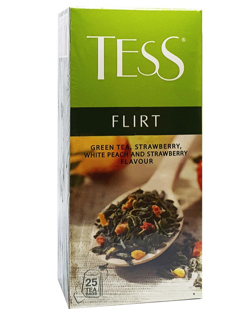 Чай Tess Flirt зеленый с клубникой в пакетиках 25 шт х 1,5 г (719)