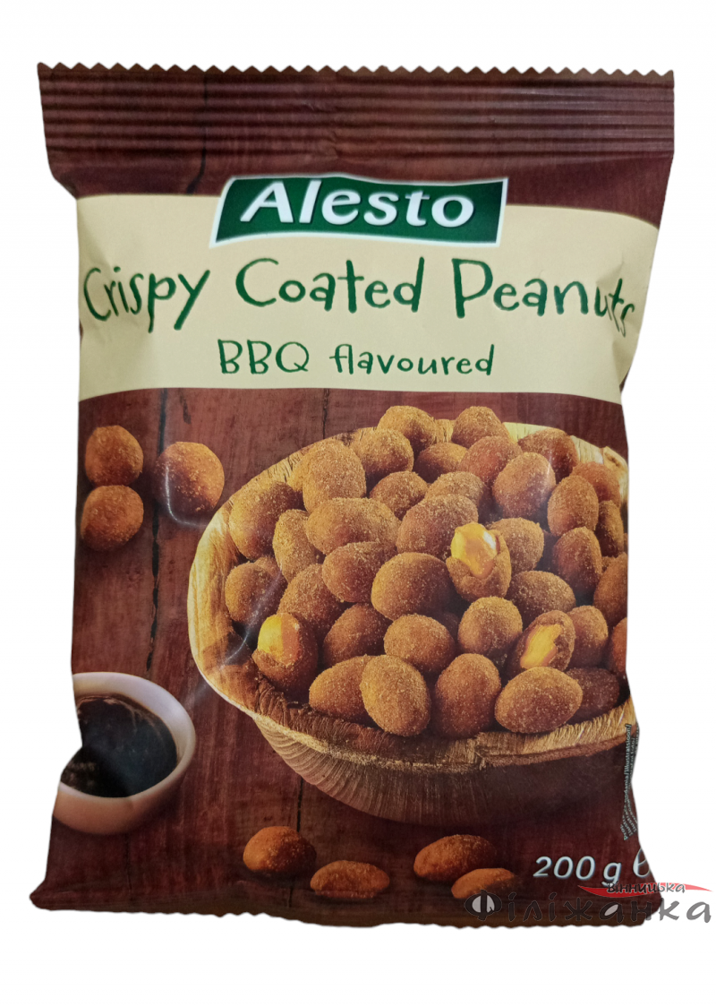 Арахис Alesto Crispy Coated Peanuts BBQ flavoured жареный со вкусом барбекю 200 г (58882)