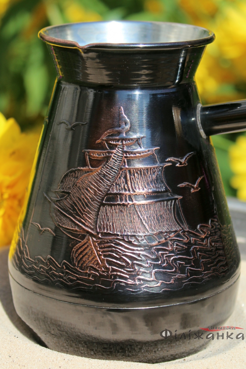 Турка медная  Great Coffee Корабль 500 мл  (1354)