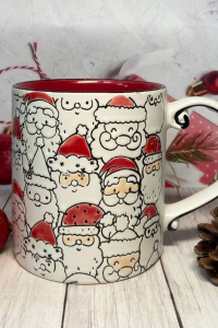 Кружка керамическая Новогодняя зарядка 550 мл (60842)