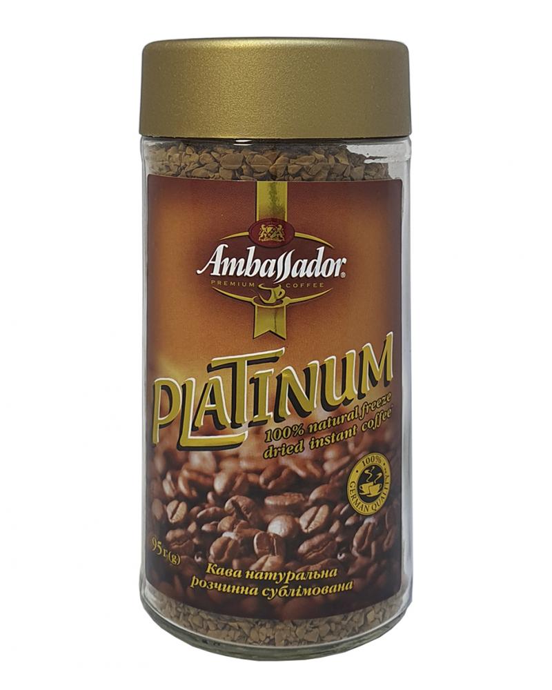 Кофе Ambassador Platinum растворимый 95 г в стеклянной банке (53212)