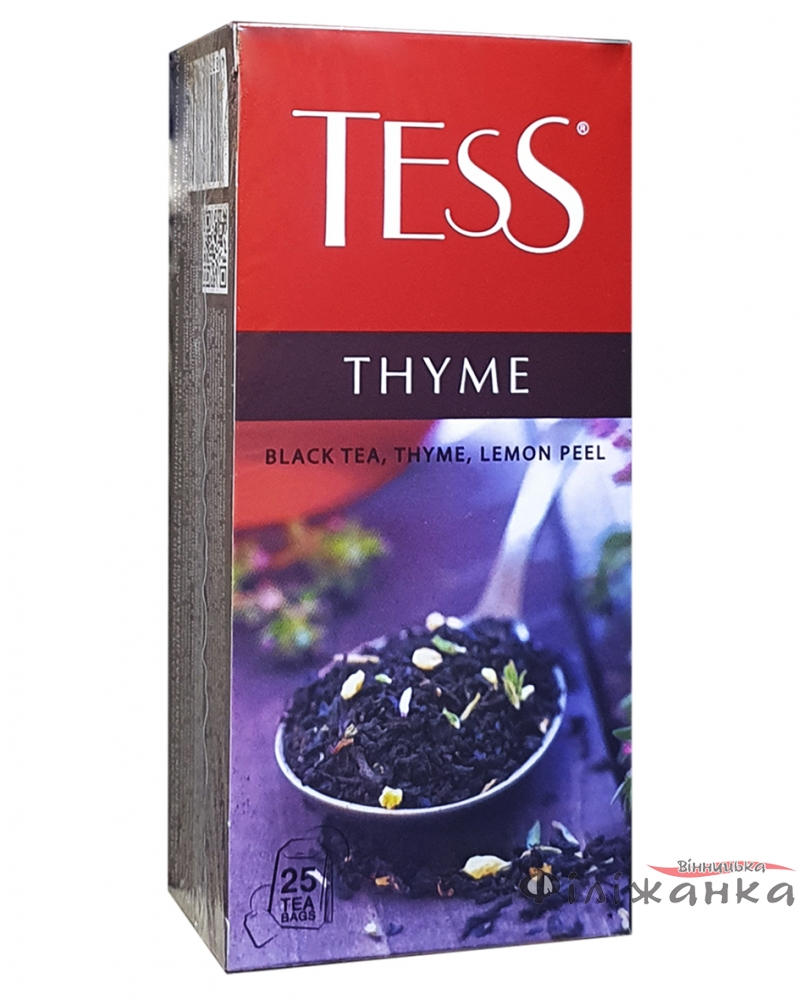 Чай Tess Thyme чорний з ароматом лимону і чебрецю 25 шт х 1,5 г (55259)