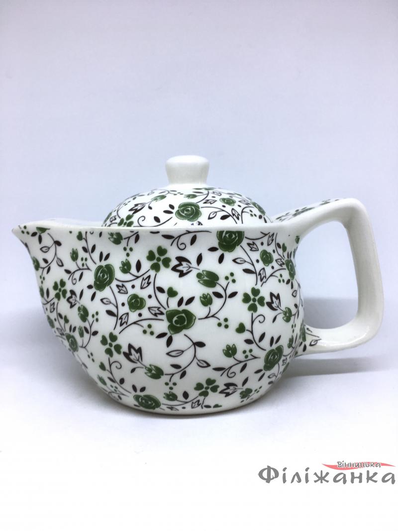 Чайник керамический с ситом "Зеленый" 350 мл (53650)