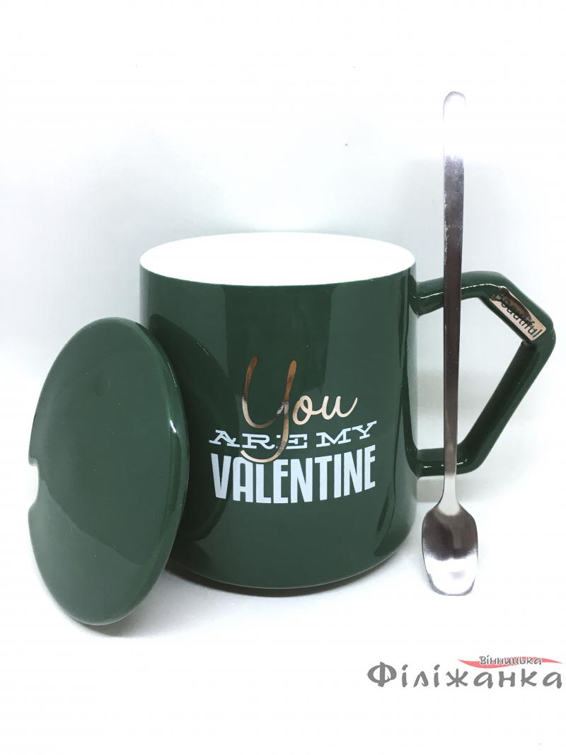 Кружка с крышкой и ложкой 350 мл (54343)