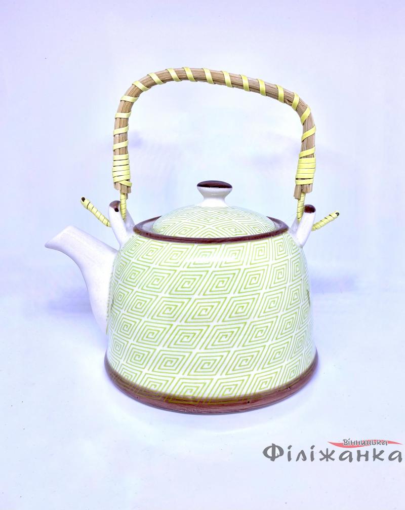 Чайник керамический с ситом "Саркел" 1000 мл (54172)