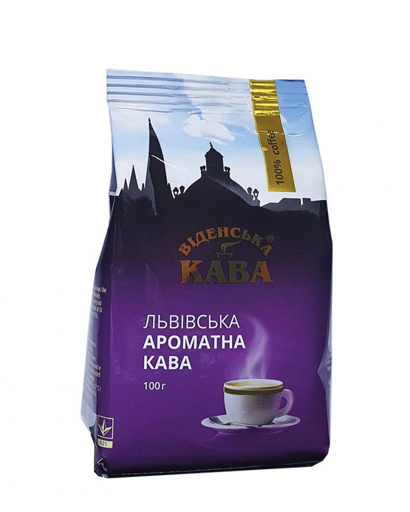 Кофе Віденська кава "Львівська ароматна" с ароматом шоколада молотый 100 г (52281)