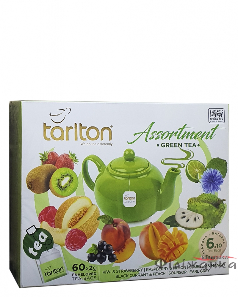 Чай Tarlton зеленый Assortment Green Tea 60 шт х 2 г (56147)