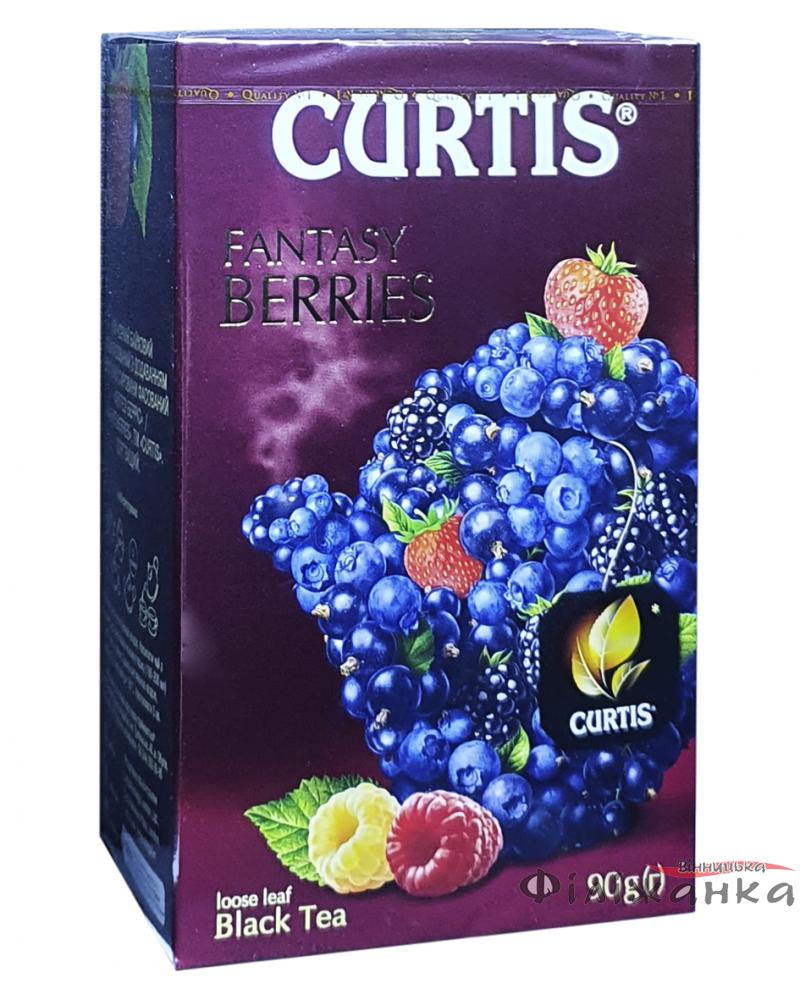 Чорний чай з пелюстками каркаде, ягодами чорниці, малини, полуниці Curtis Fantasy Berries 90 г (53918)