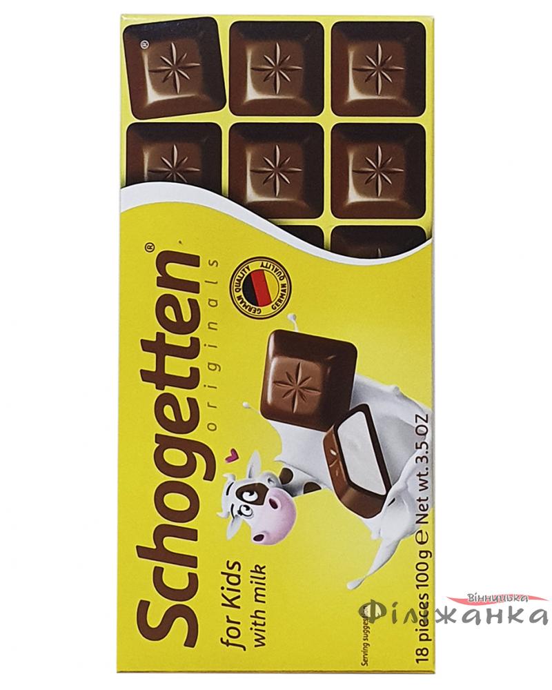 Шоколад Schogetten for Kids with milk Молочный с кремовой начинкой из альпийского молока 100 г (52687)