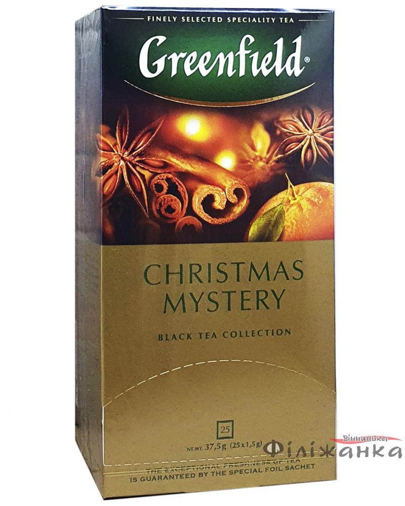 Чай Greenfield Christmas Mystery черный с пряностями и ароматом цитрусовых в пакетиках 25 шт х 1,5 г (685)