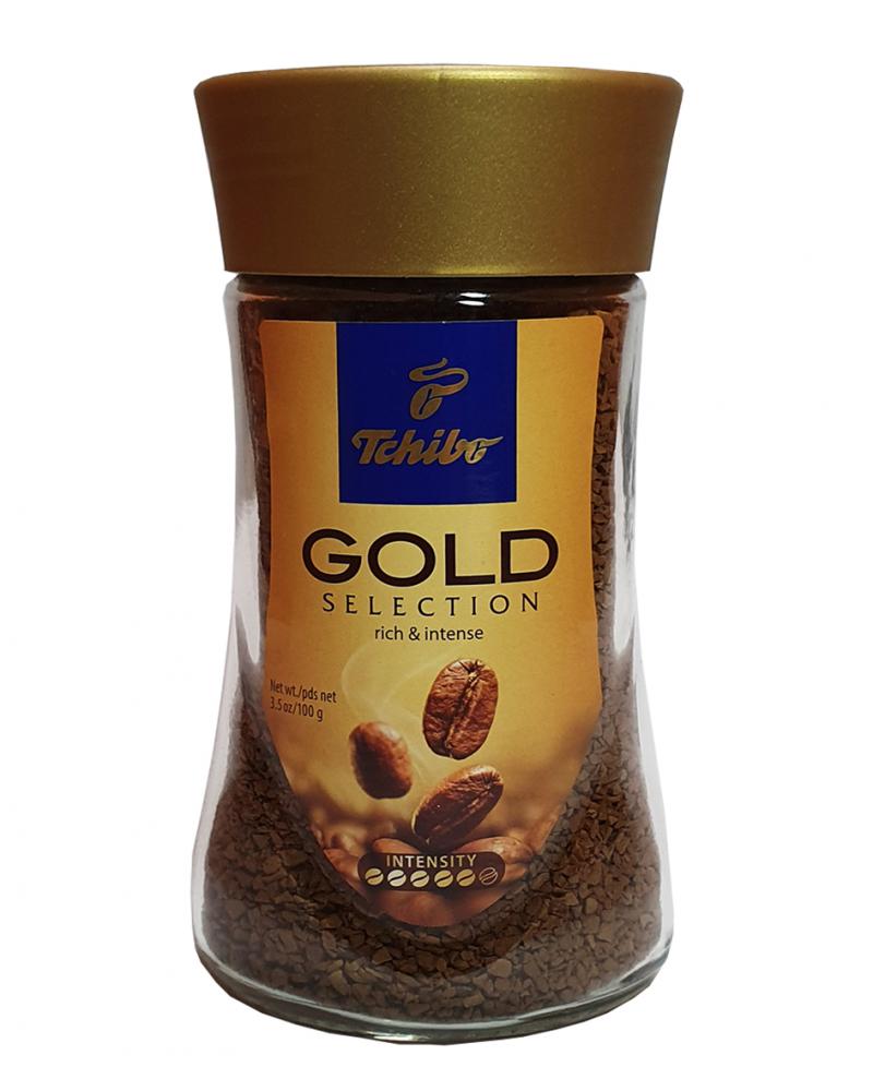 Кава Tchibo Gold Selection розчинна 100 г в скляній банці (358)