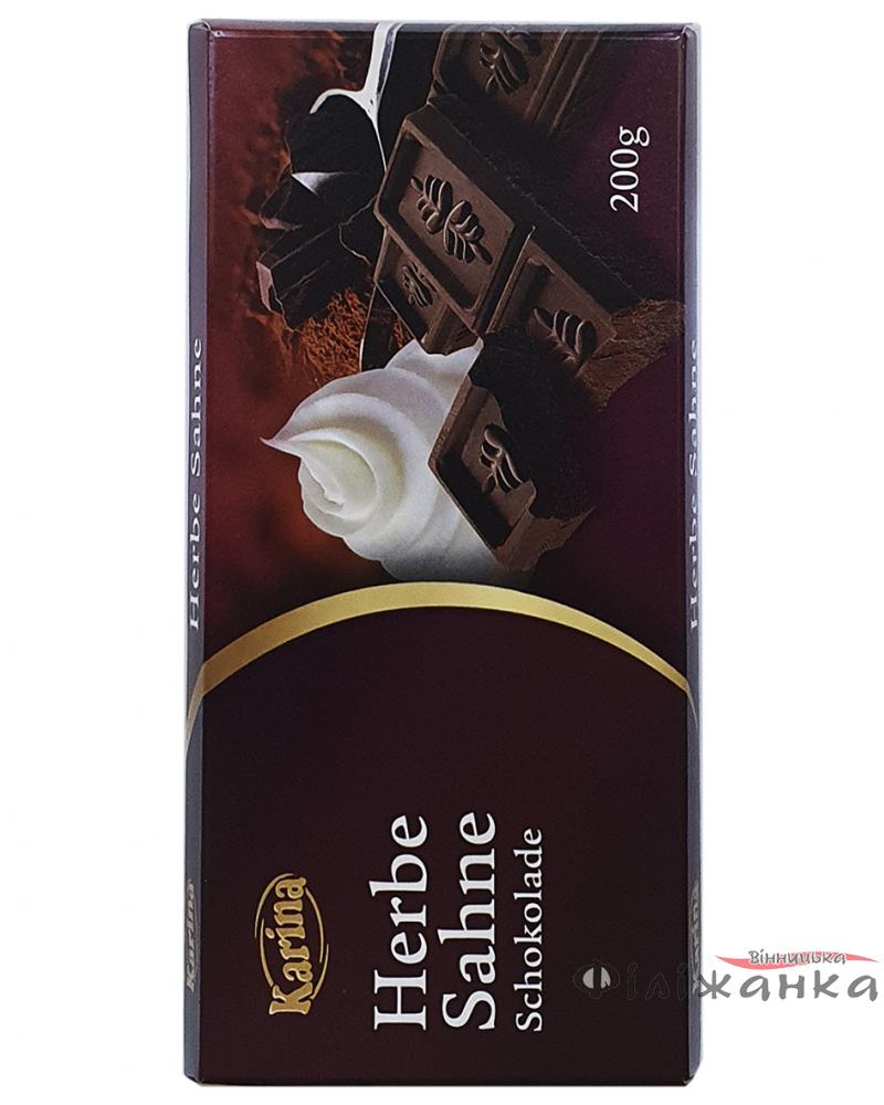 Шоколад Karina Чорний Sahne Herbe 200 г (55377)