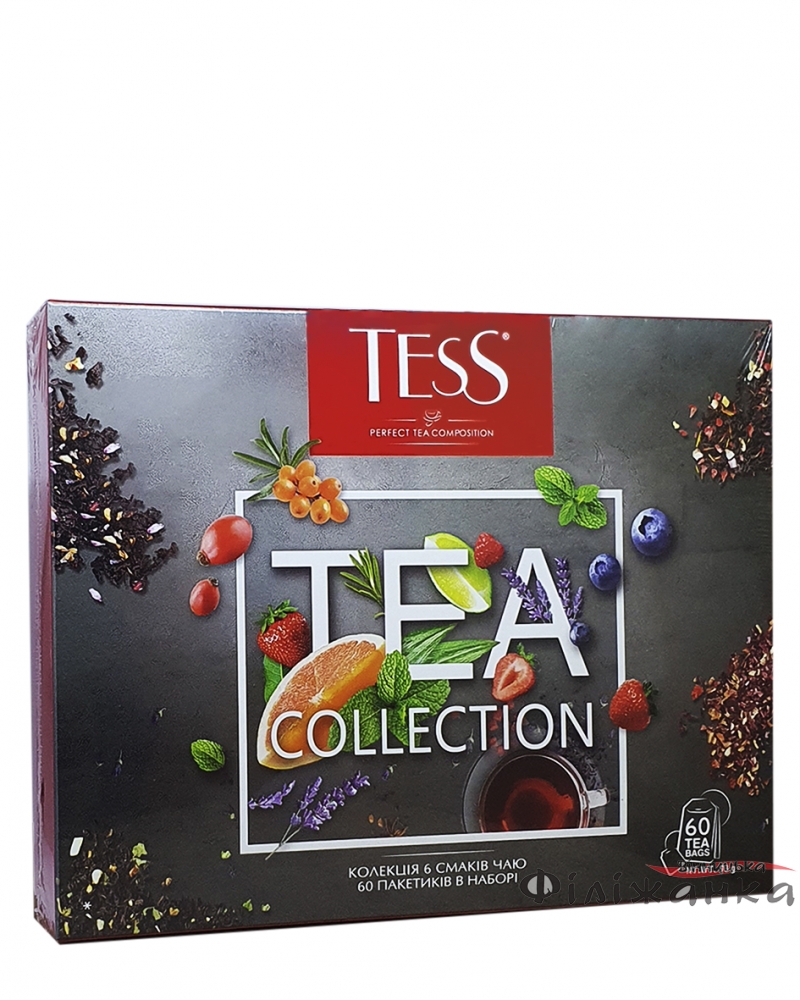 Чай Tess 6 смаків асорті в пакетиках 60 шт (55463)