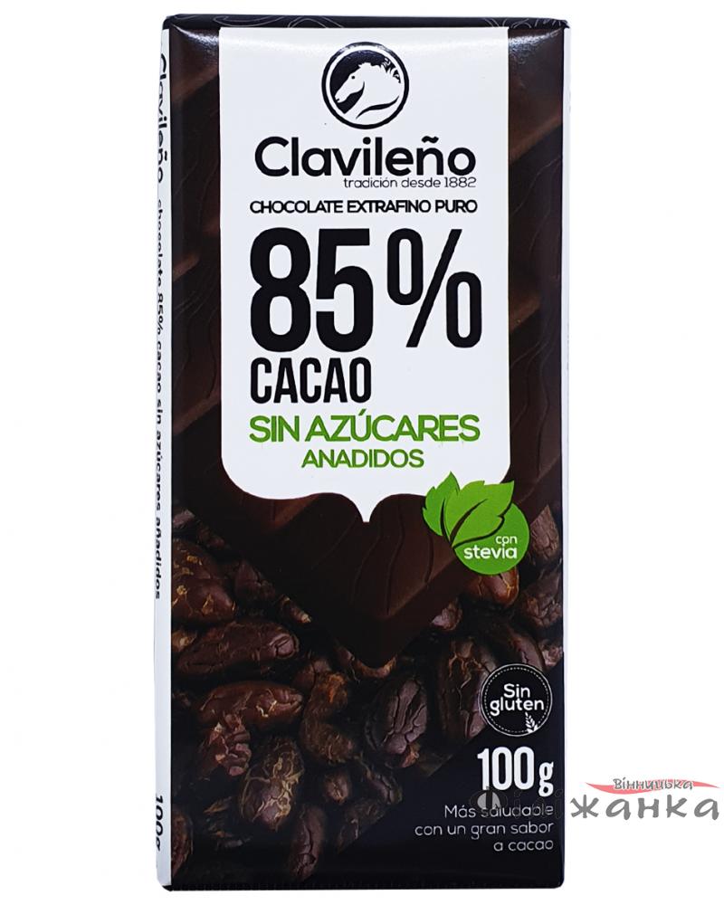 Шоколад Clavileno Sin azucares anadidos Чорний 85% без цукру зі стевією 100 г (52893)