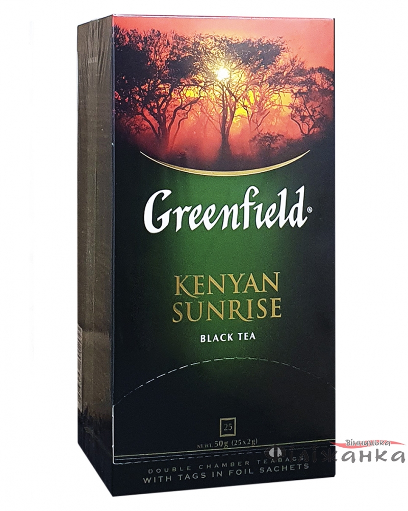 Чай Greenfield Kenyan Sunrise черный в пакетиках 25 шт х 2 г (708)