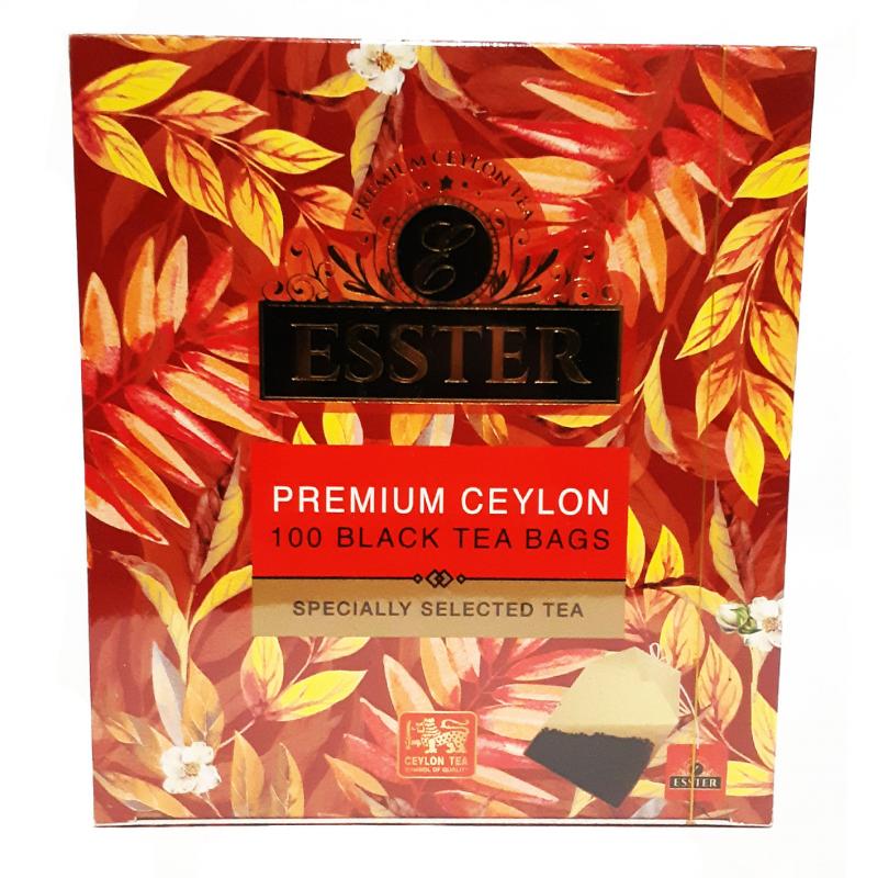 Чай Esster Premium Ceylon черный в пакетиках 100 шт х 2 г (53429)