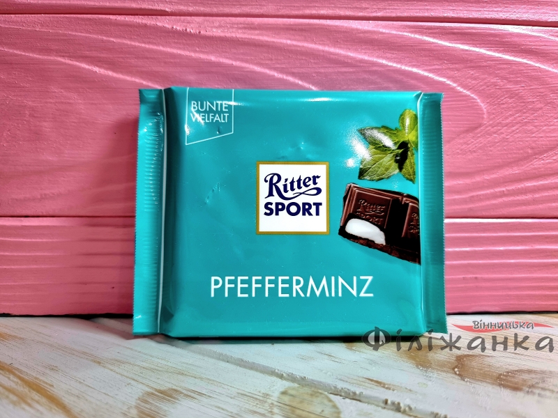 Молочный шоколад с мятой Ritter Sport PFEFFERMINZ 100 г (57693)