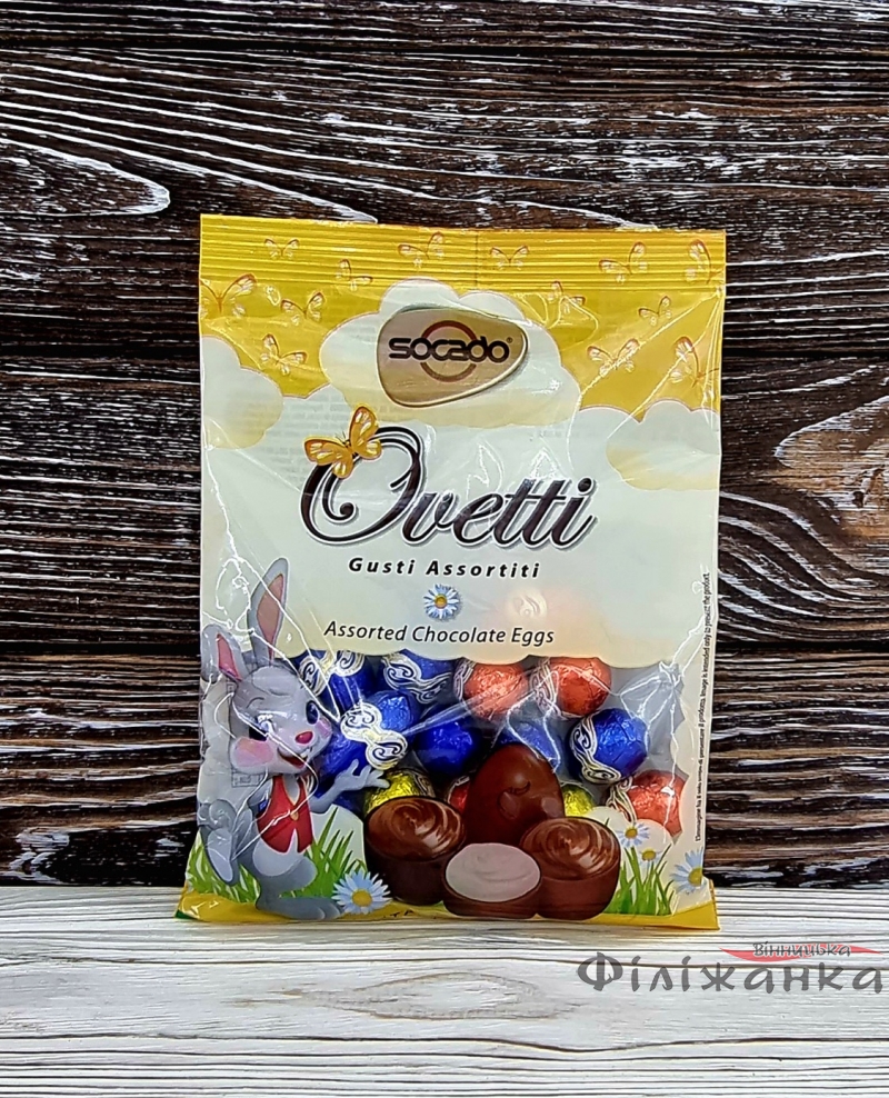 Шоколадні яйця Socado Ovetti Assortiti асорті 130г Асорті (57883)