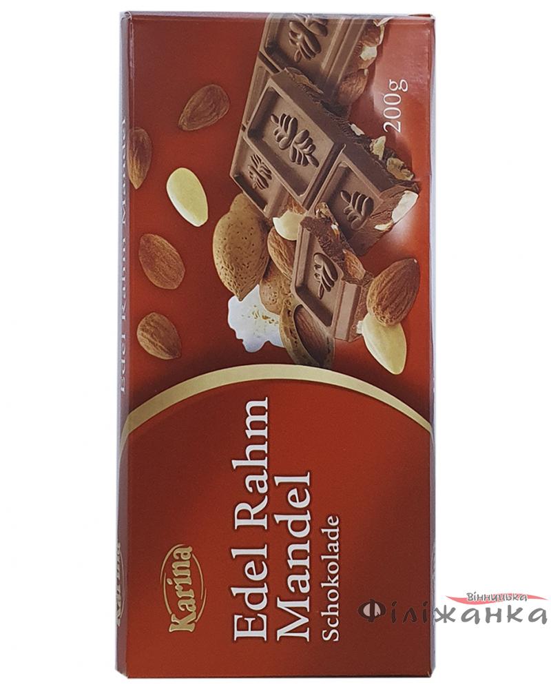 Шоколад Karina Edel Rahm Mandel Молочний з мигдалем 200 г (52552)