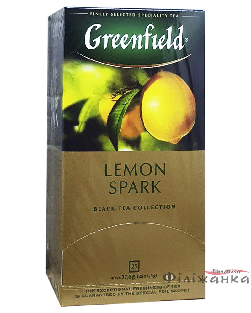 Чай Greenfield Lemon Spark чорний з цедрою і ароматом лимону в пакетиках 25 шт х 1,5 г (696)