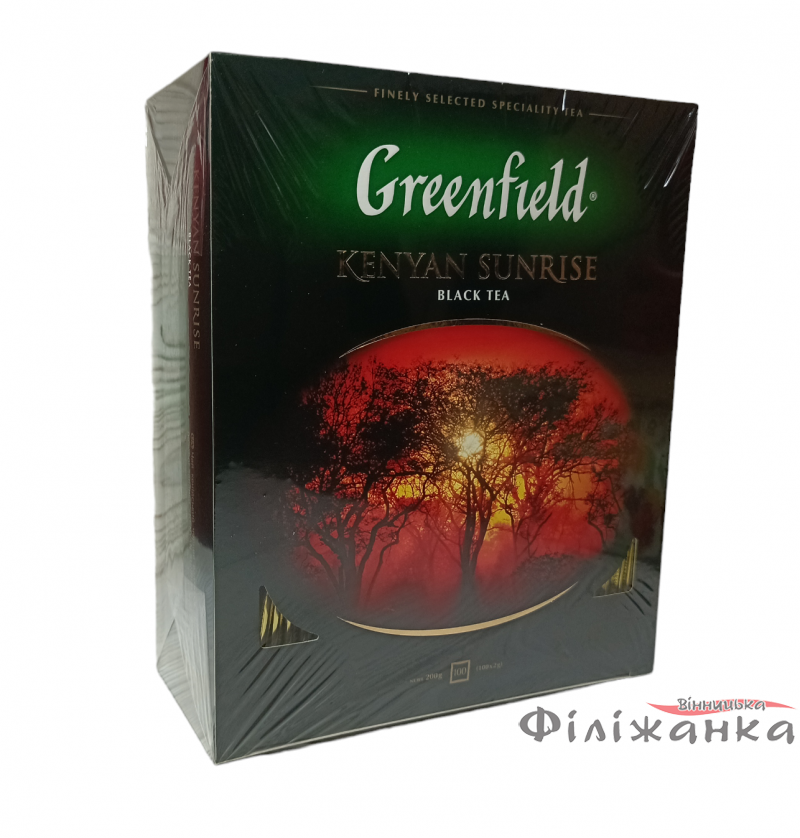 Чай Greenfield Kenyan Sunrise черный байховый мелкий в пакетиках 100 шт х 2 г (59112)