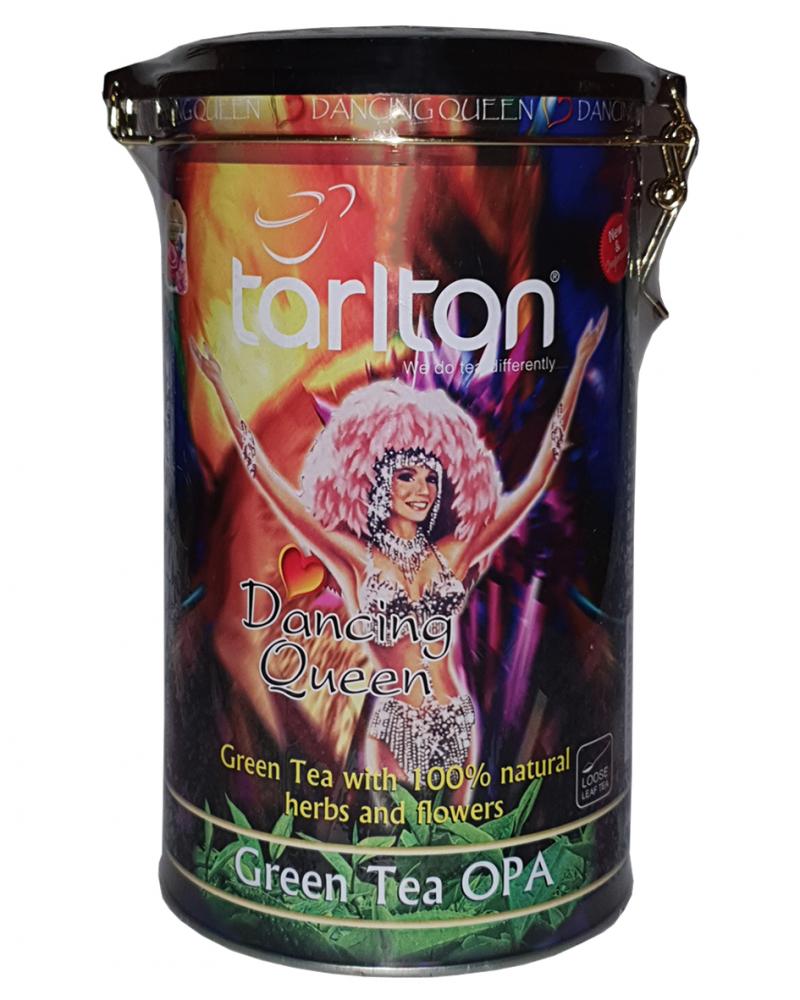 Чай зелений з ароматом саусепа та персика і пелюстками квітів Tarlton Танець Королеви 300 г (53057)