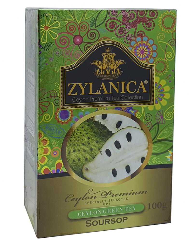 Чай зелений з ароматом саусепа  Zylanica Soursop Ганпаудер 100 г (870)