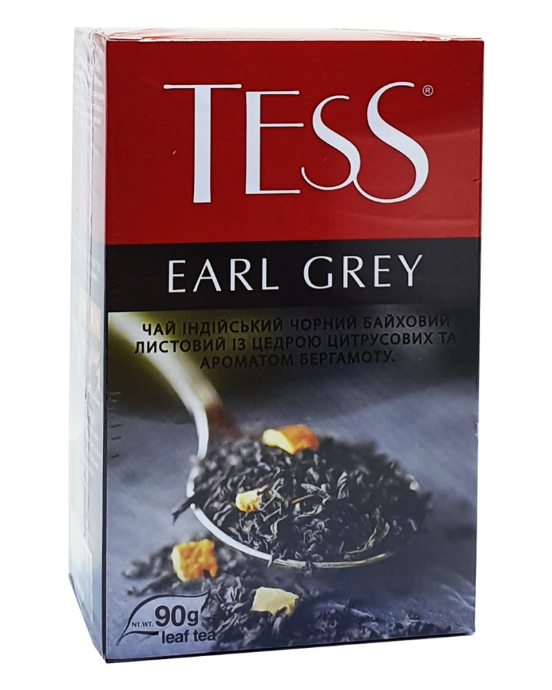 Чай Tess Earl Grey чорний з цедрою цитрусових і ароматом бергамоту 90 г (52510)