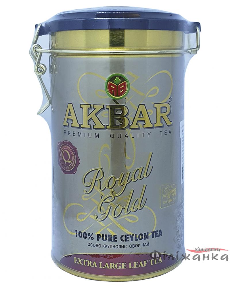 Чай Akbar Royal Gold черный 150 г в металлической банке (54327)
