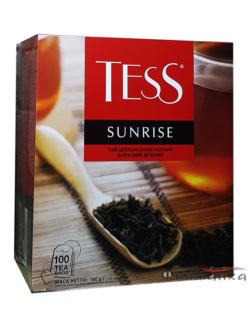 Чай Tess Sunrise чорний в пакетиках 100 х 1,8 г (52079)