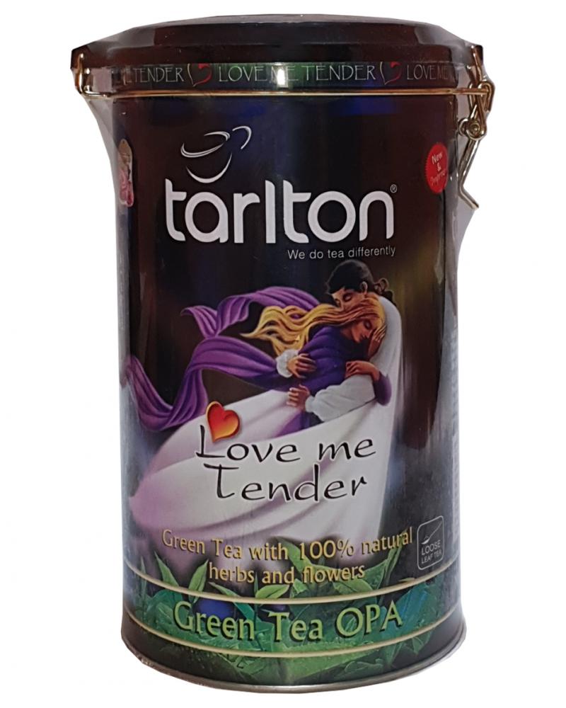 Чай зелений з ароматом мигдалю і пелюстками квітів Tarlton Ніжна Любов 300 г (53058)