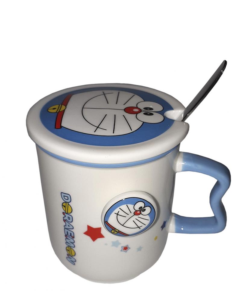 Кружка з кришкою і ложкою Great Coffee  Кіт Дораемон 400 мл (51968)