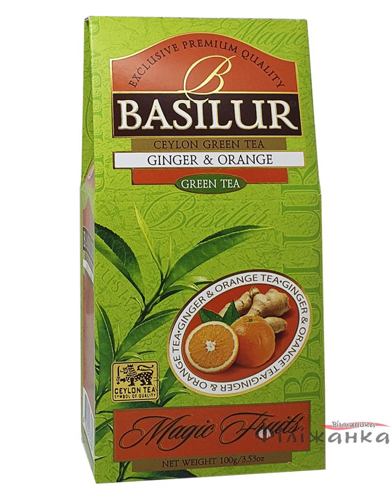 Чай Basilur зеленый Магические Фрукты Имбирь и Апельсин 100 г (55191)