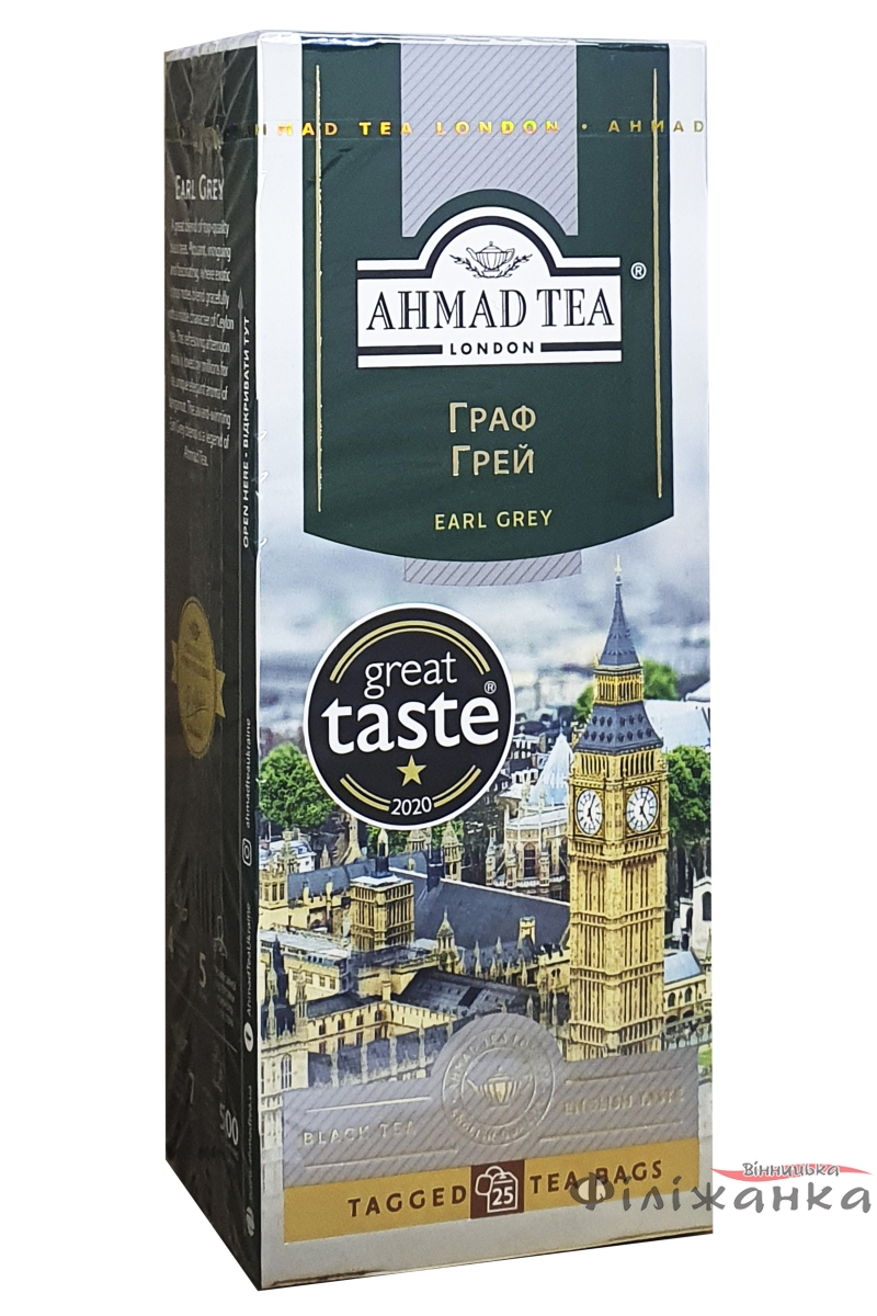 Чай Ahmad Erl Gray черный в пакетиках 25 шт х 2 г (914)