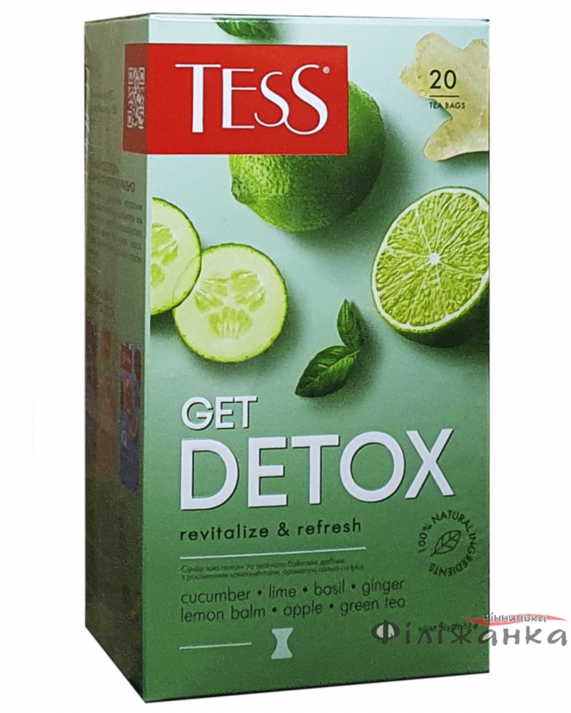 Чай TESS Get detox зеленый байховый с добавлением оолонга 20 пак (56586)