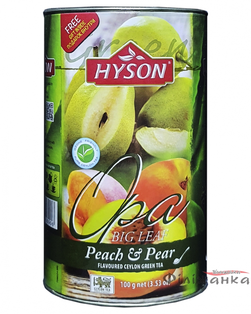 Чай Hyson зеленый с ароматом персика и груши Peach & Pear 100 г (53480)