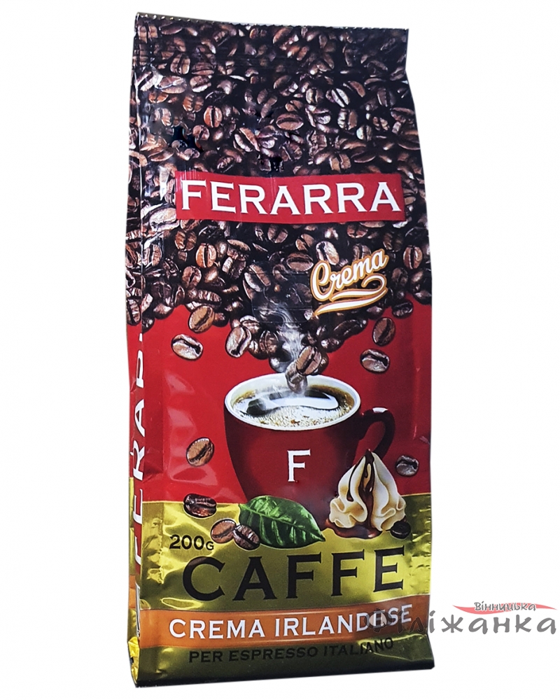 Кофе Ferarra Crema Irlandese с ароматом ирландского крема зерно 200г (56135)