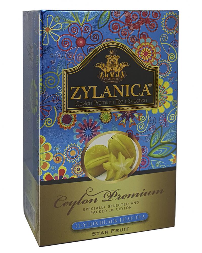 Чай черный с ароматом карамболя Zylanica Star Fruit Ганпаудер 100 г (874)