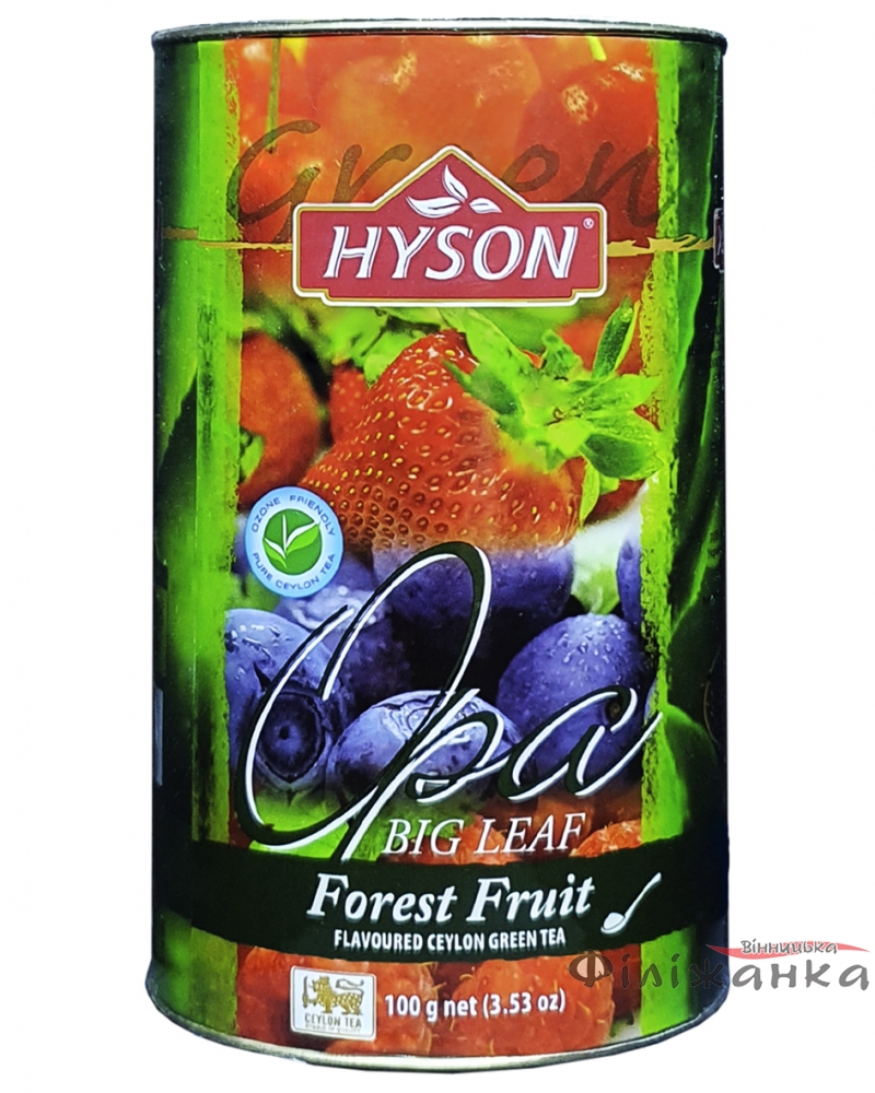 Чай Hyson зеленый с лесными ягодами и клубникой Forest Fruit 100 г   (1390)