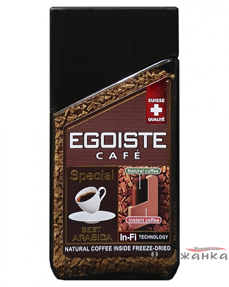 Кава Egoiste Special розчинна з додаванням меленої 100 г в скляній банці (415)