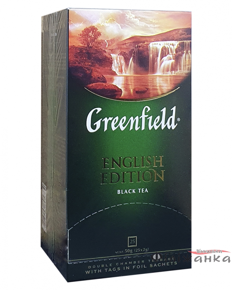 Чай Greenfield English Edition чорний в пакетиках 25 шт х 2 г (53372)