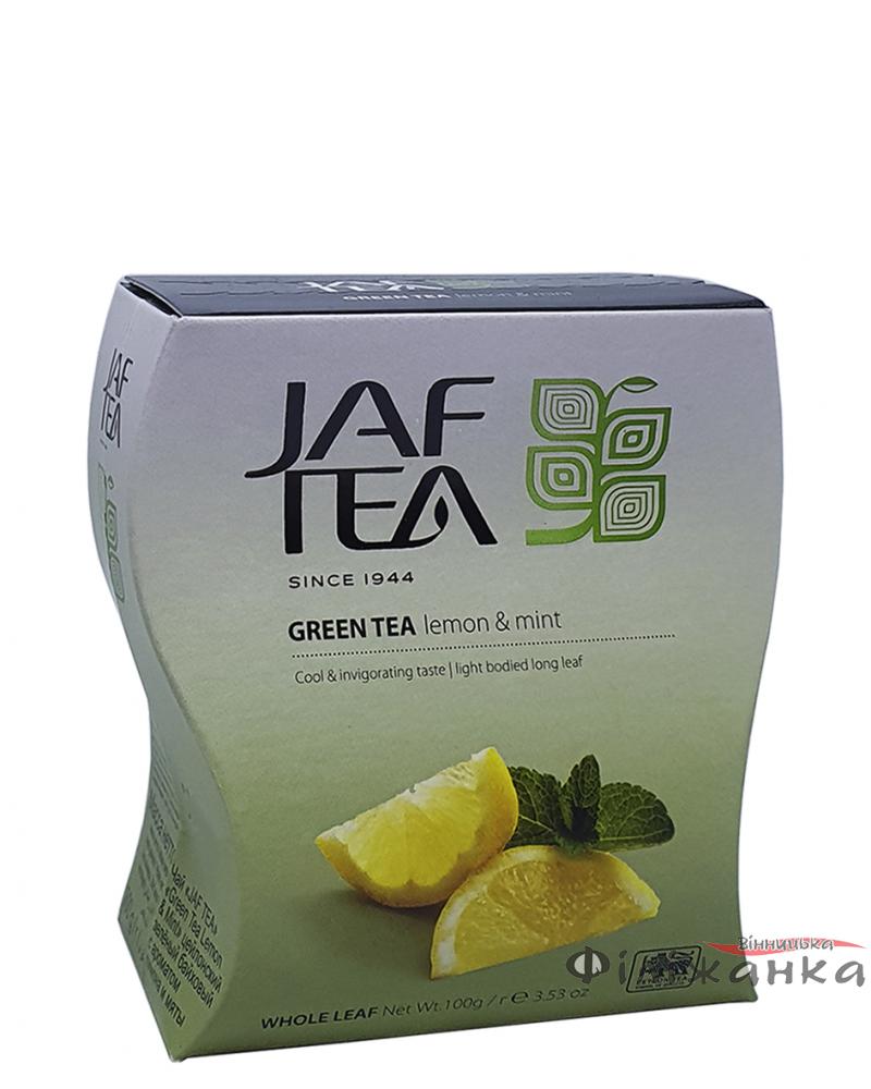 Чай Jaf Tea lemon & mint зелений з ароматом лимона та м'яти 100 г (53077)