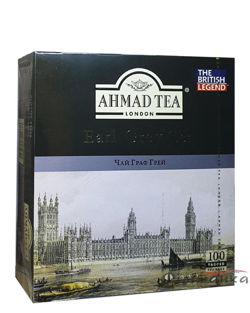 Чай Ahmad Erl Grey чорний в пакетиках 100 шт х 2 г (925)