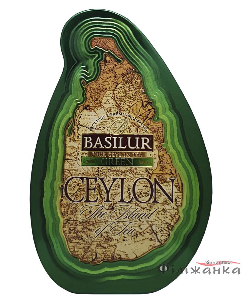 Чай Basilur зеленый Остров Цейлон Зеленый в металлической банке (54909)