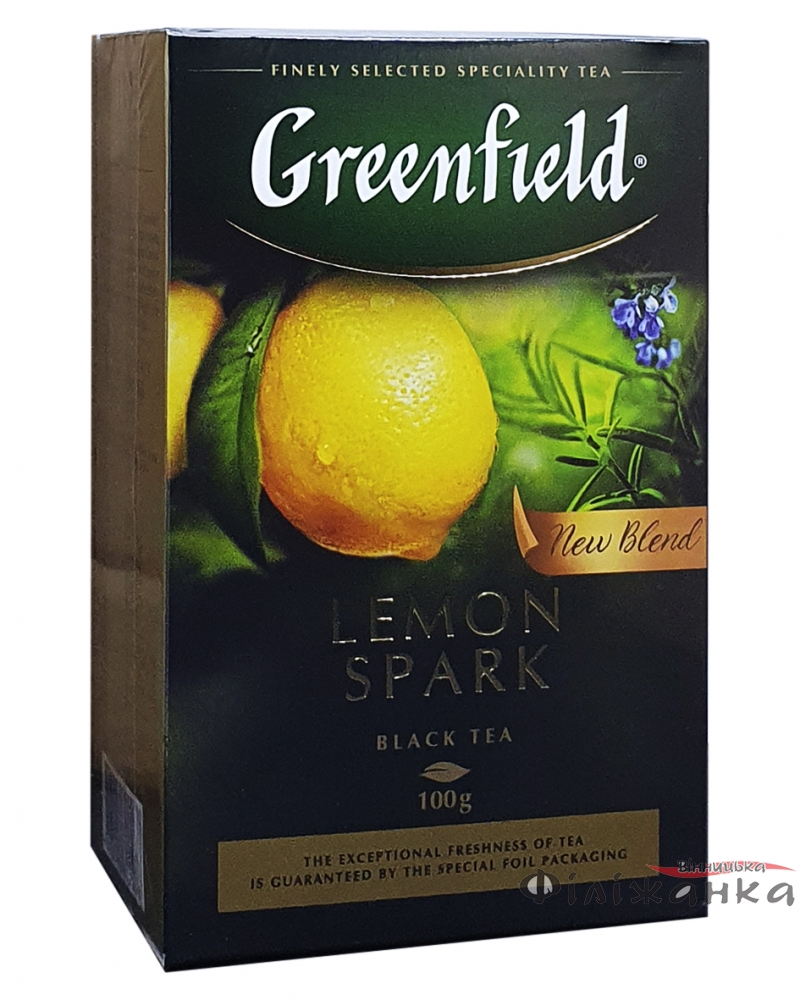 Чай Greenfield Lemon Spark черный с цедрой и ароматом лимона 100 г (680)
