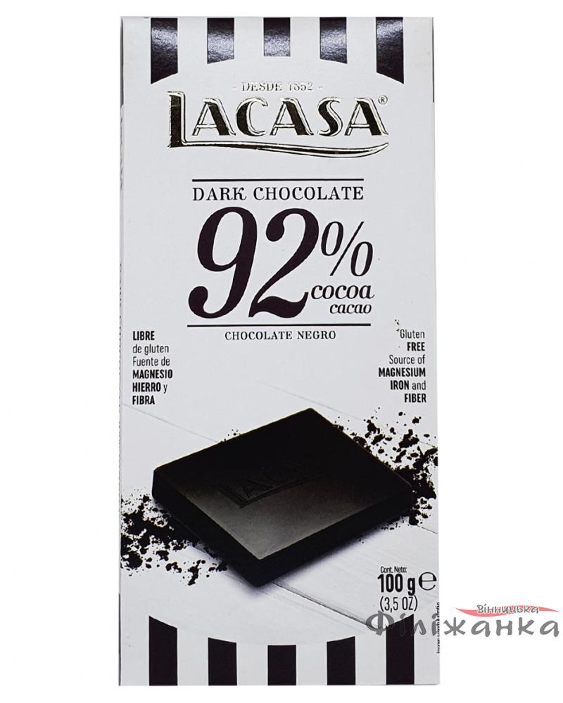 Шоколад черный Lacasa 92% Dark Chocolate 100 г (55082)